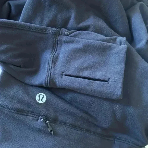 Lululemon Rush Hour Black Long Sleeve Thumb Hole Top Run Zip Pocket Size 2 - Picture 13 of 13